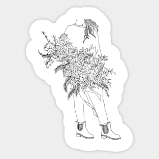 Plant Lady - Roses and Rainboots Sticker